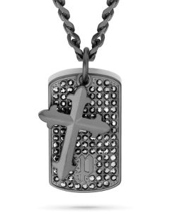 Police Halskette Dog-Tag mit Kreuz-Anhänger PEAGI2214501