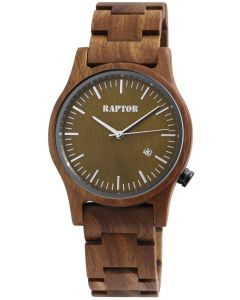 Raptor Herren Uhr Holz Armbanduhr braun RA20243-002