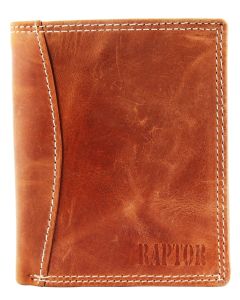 Raptor Leder Herren Geldbörse Hochformat 9x12 cm Braun 7501