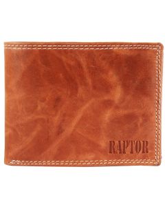 Raptor Leder Herren Geldbörse Vintage Querformat 12x9 cm Braun 7508