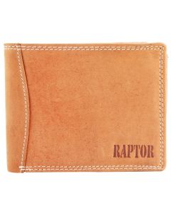 Raptor Leder Herren Geldbörse Querformat 12x10 cm Hellbraun 7504