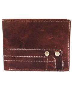 Raptor Leder Herren Geldbörse Quer 13x10 cm Braun 7012