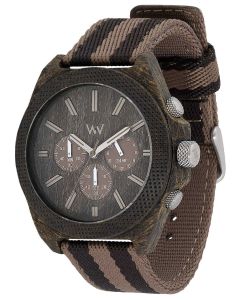 Wewood Holzuhr Herren Armbanduhr Chrono Wenge Earth WW56002